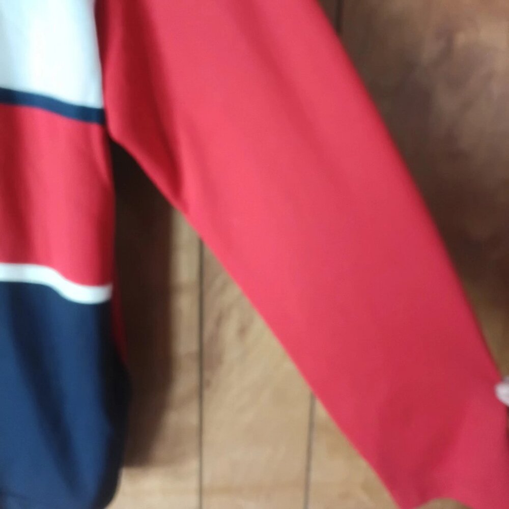 Vintage 90s Koret Colorblock Track Jacket Red White Navy Zip Up Women’s Large - Picture 4 of 5